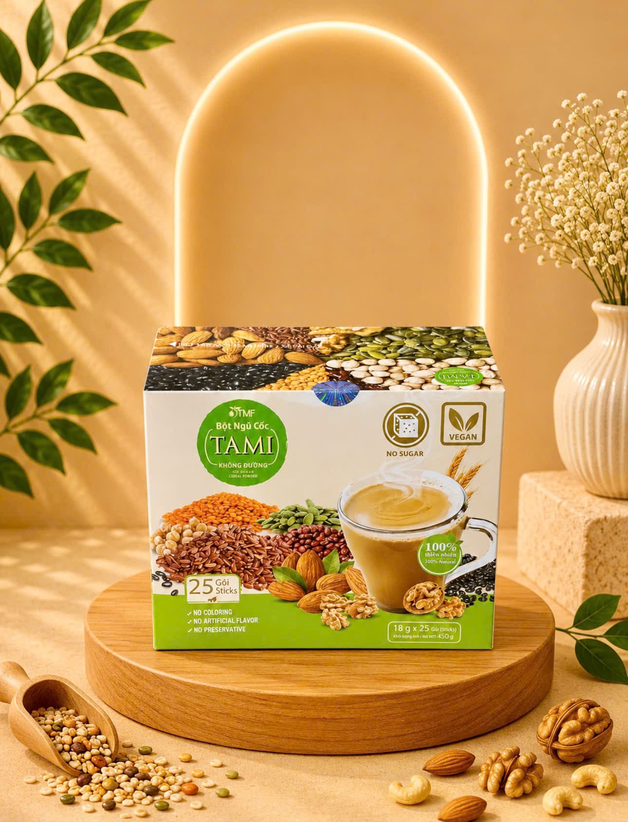 Bột Ngũ Cốc Tami Không Đường 450gr