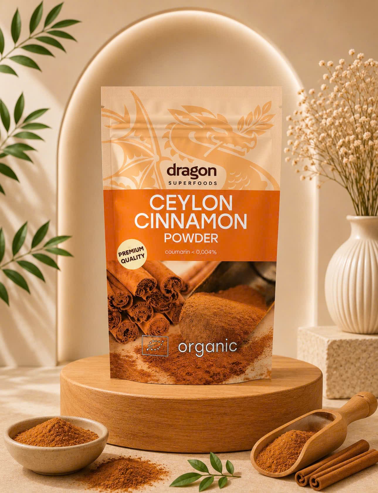 Bột Quế Ceylon Hữu Cơ Dragon Superfoods