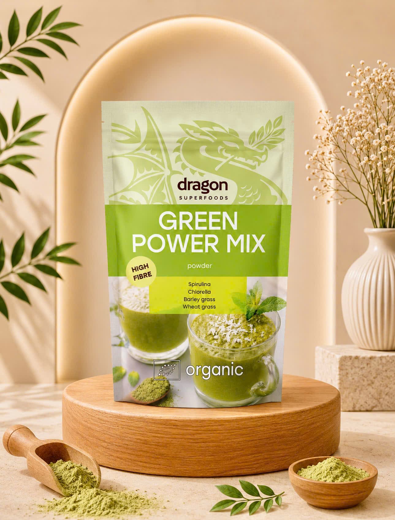 Hỗn hợp dinh dưỡng xanh hữu cơ Dragon Superfoods (Green Power Mix)