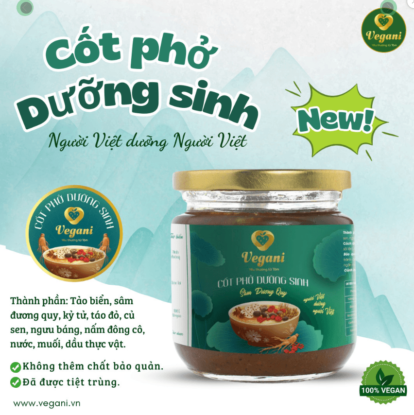 Cốt Phở Dưỡng Sinh Vegani (Cốt phở chay cao cấp) - 250gr
