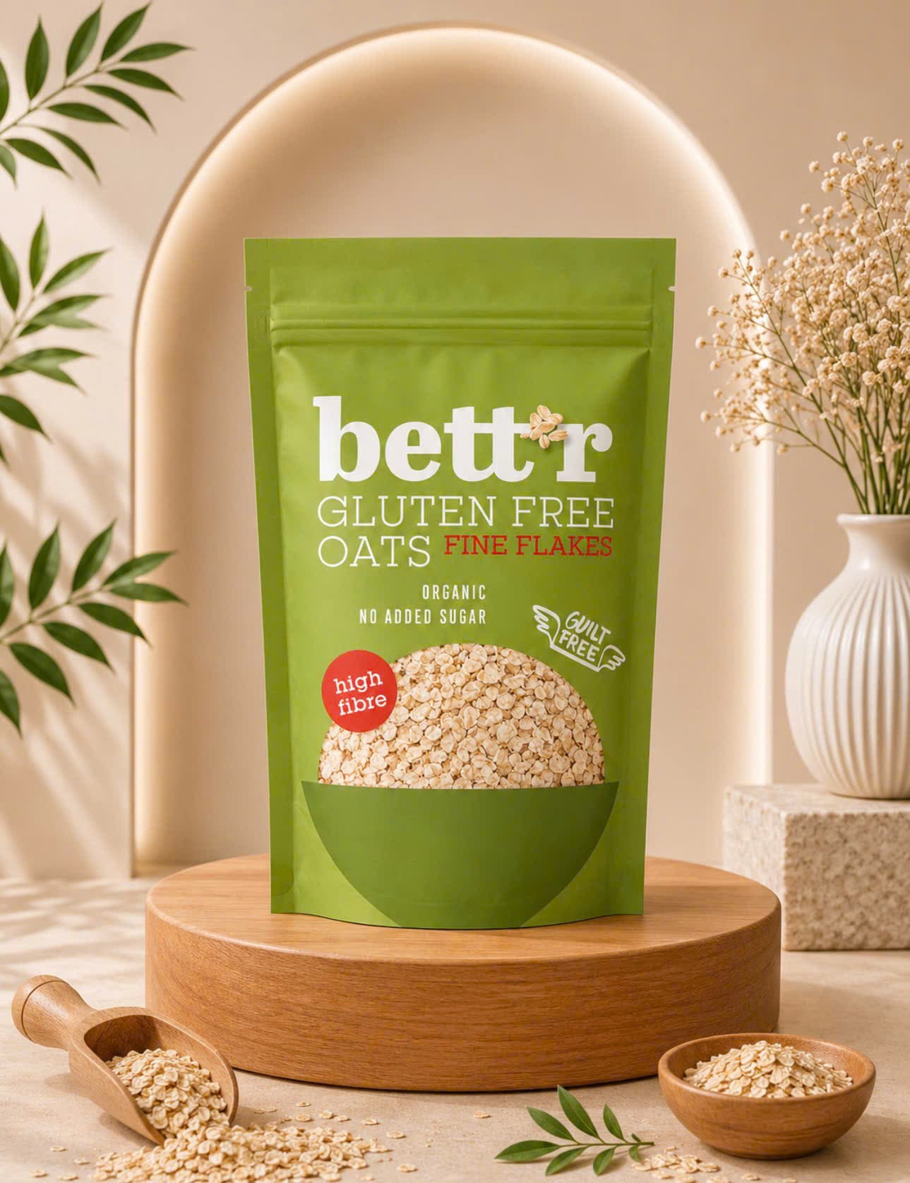 Yến mạch cán mỏng không chứa Gluten hữu cơ Bett'r