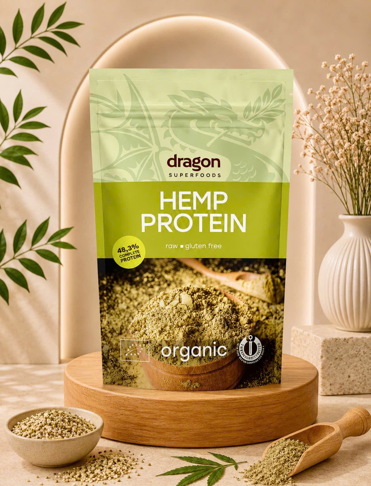 Bột Protein Hạt Gai Dầu Hữu Cơ Dragon Superfoods