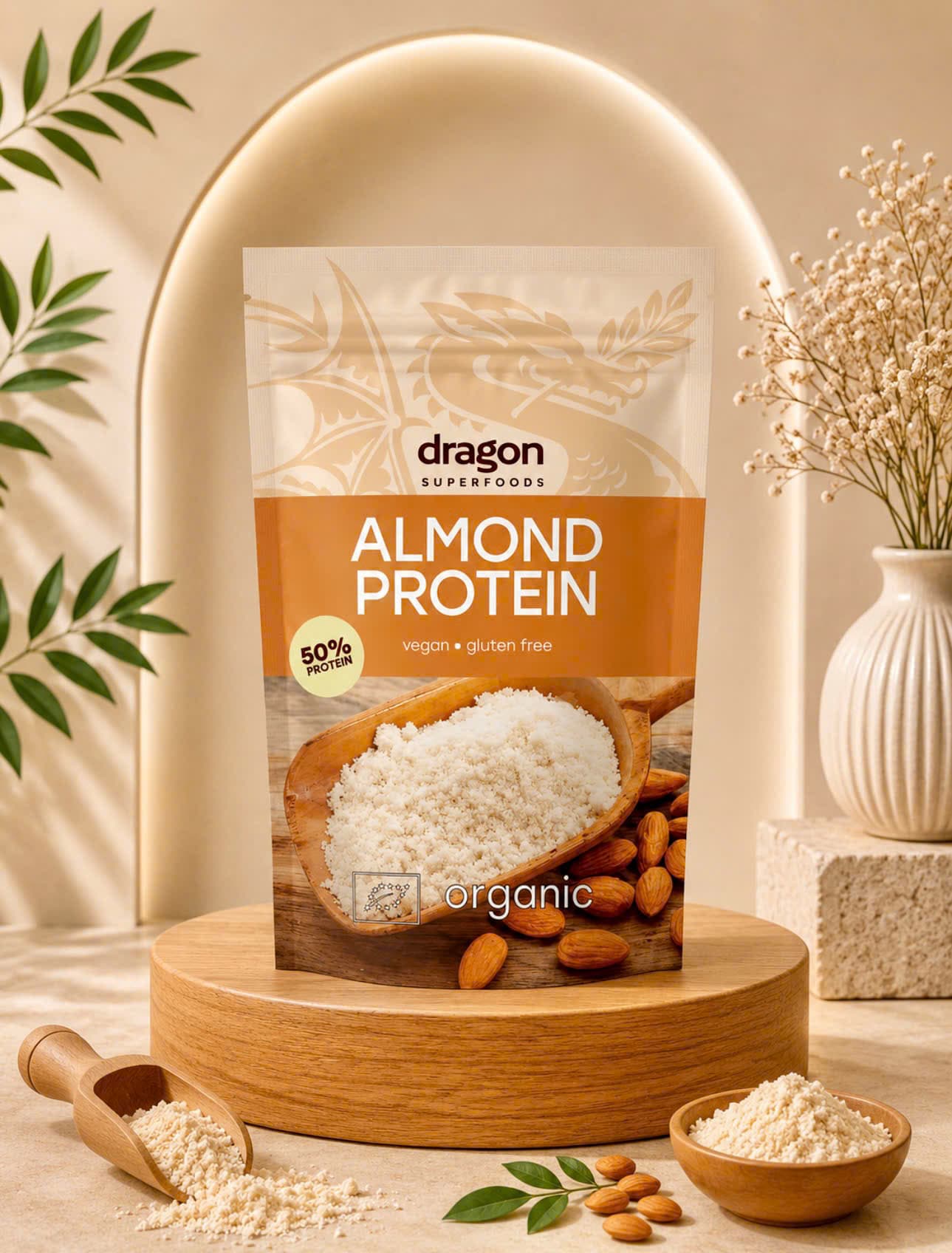 Bột Protein Hạnh Nhân Hữu Cơ Dragon Superfoods